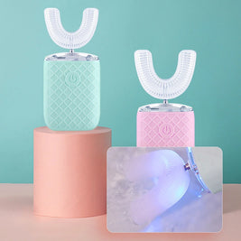 Ultrasonic U Shaped Electric Toothbrush with Sanitizer