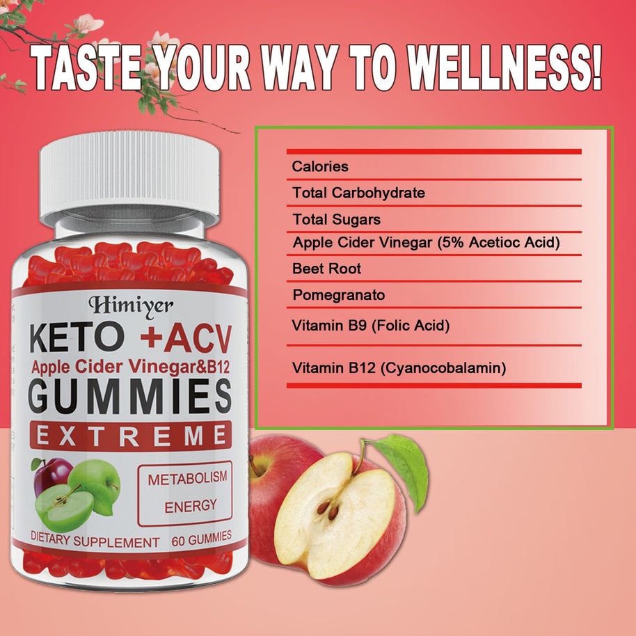 Malic Apple Cider Vinegar & B12 Gummies