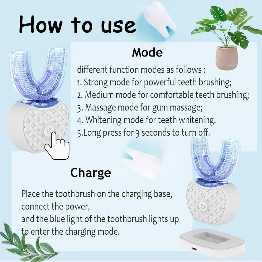 Ultrasonic U Shaped Electric Toothbrush