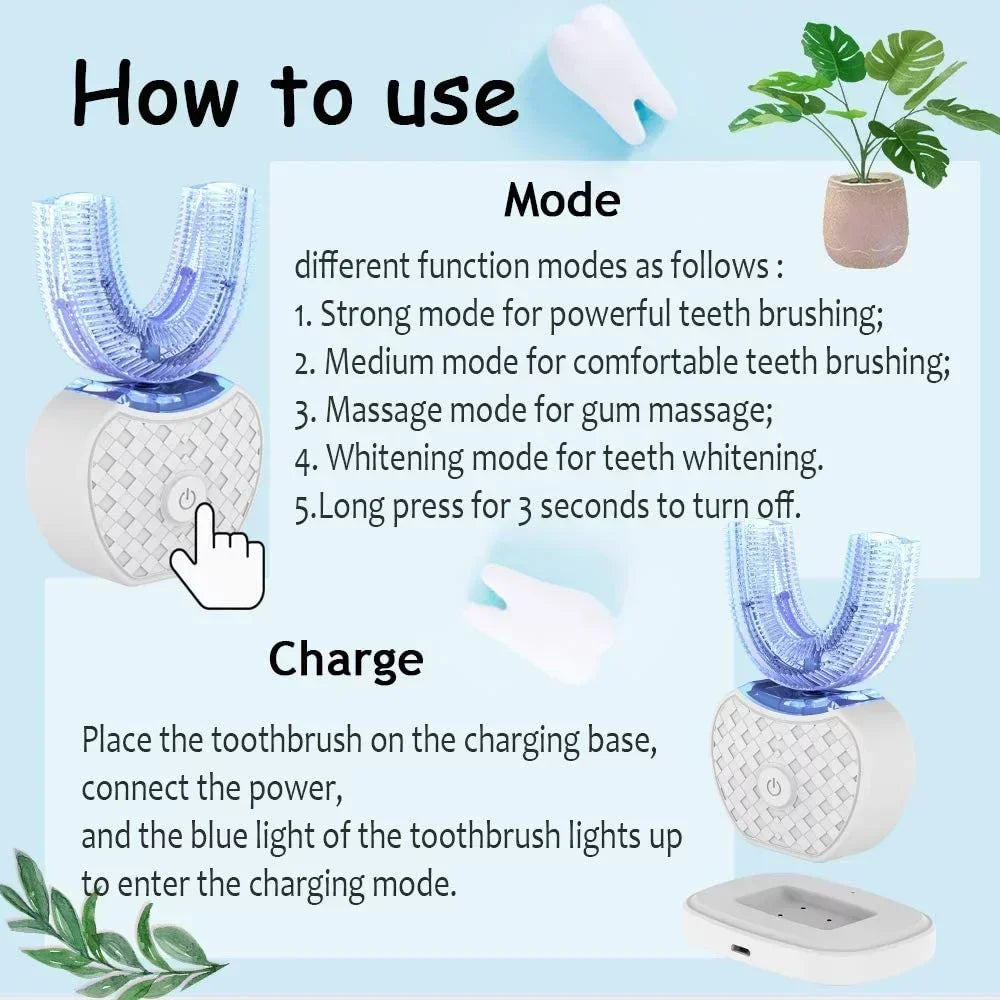 Ultrasonic U Shaped Electric Toothbrush