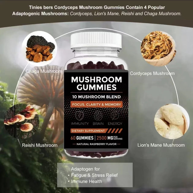 10 Mushroom Blend Gummies